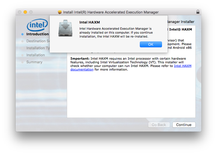 Intel haxm installer